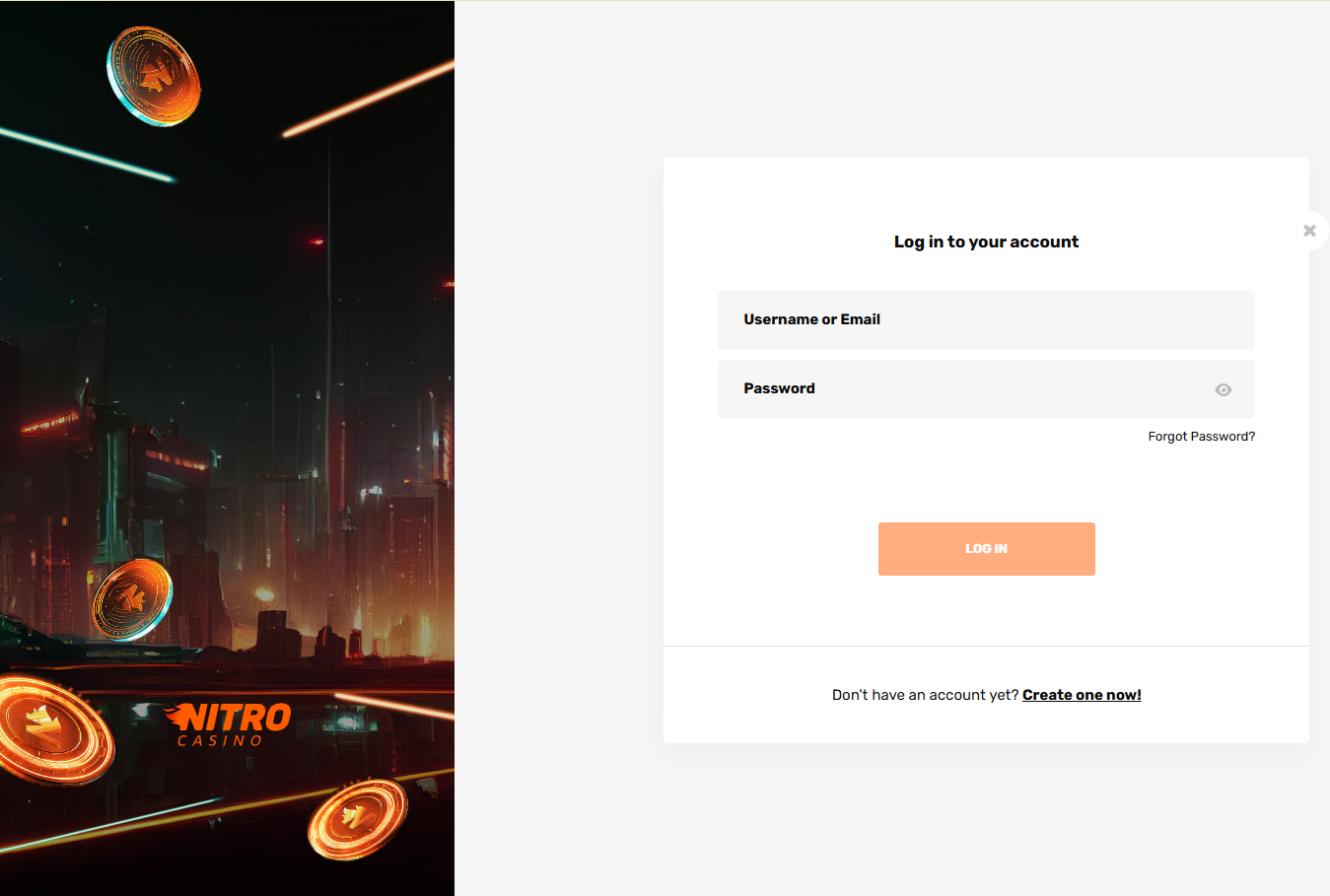 Nitro Casino login